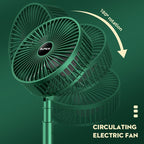 Portable folding desk fan with phone holder