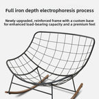 Minimalist Outdoor Rocking Chair with Water-Repellent Cushion